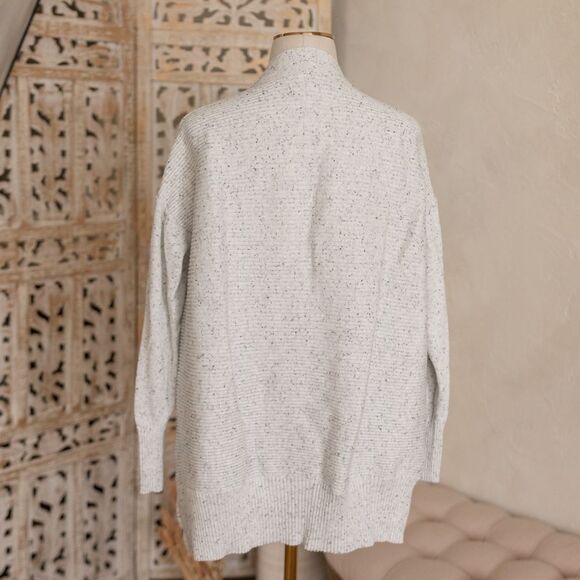 Avenue Gray Speckled‎ Open Front Sweater size 14/16 - Picture 8 of 13